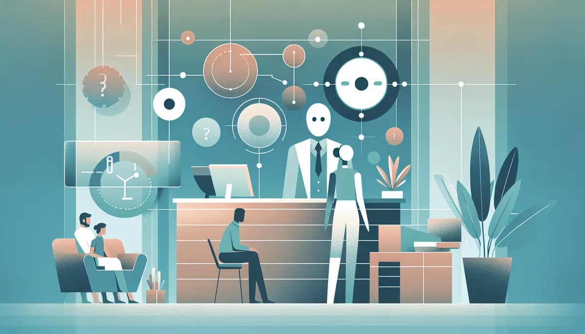 Illustration showing ai receptionist physical therapy concepts for physical therapy clinic businesses — visual guide to step-by-step transition to automated phone handling