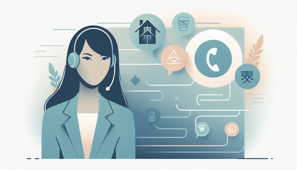 Illustration showing real estate multilingual phone support concepts for real estate agency businesses — visual guide to ensuring every missed call gets followed up