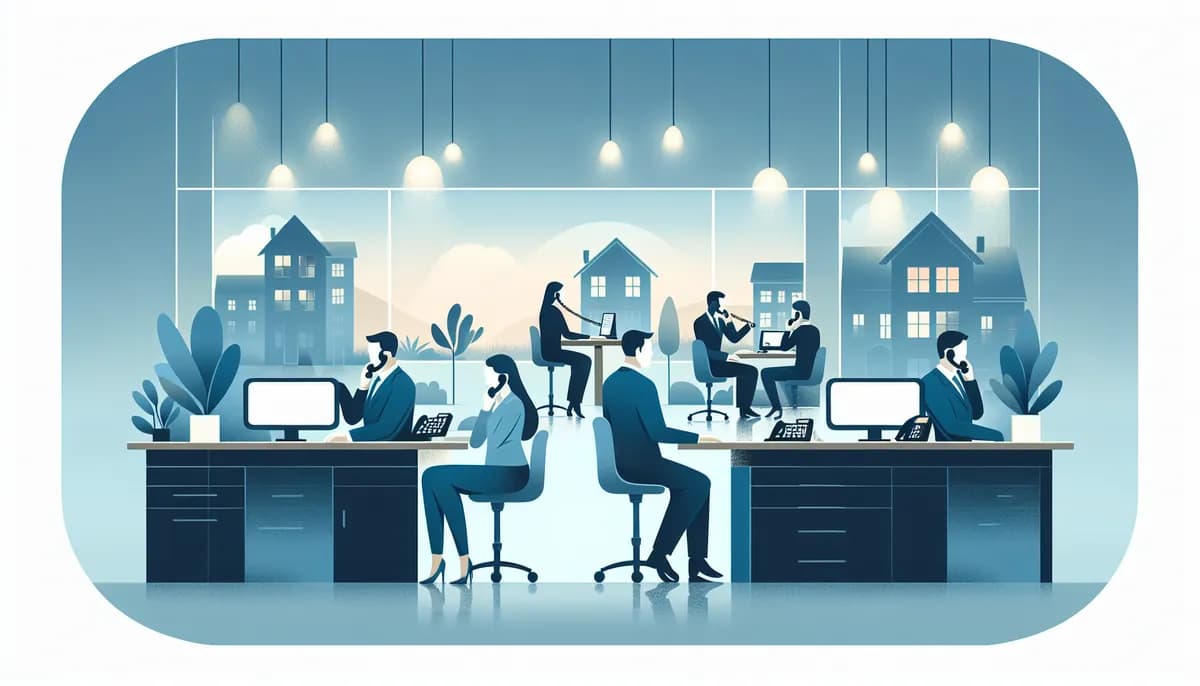 Illustration showing consistent phone service real estate concepts for real estate agency businesses — visual guide to serving diverse communities in their language