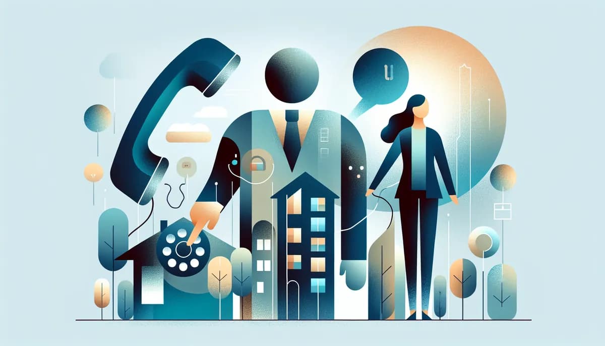 Illustration showing real estate phone upselling concepts for real estate agency businesses — visual guide to increasing average ticket through phone interactions