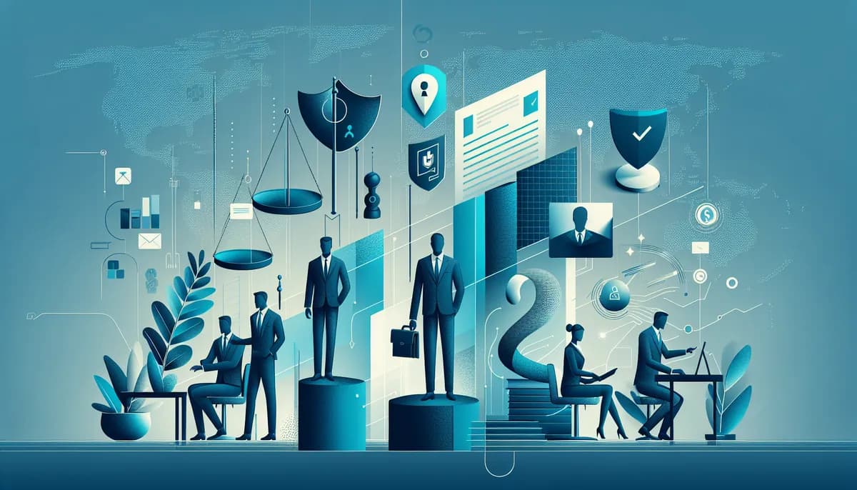 Illustration showing law office insurance verification concepts for law firm businesses — visual guide to booking discovery calls and initial meetings