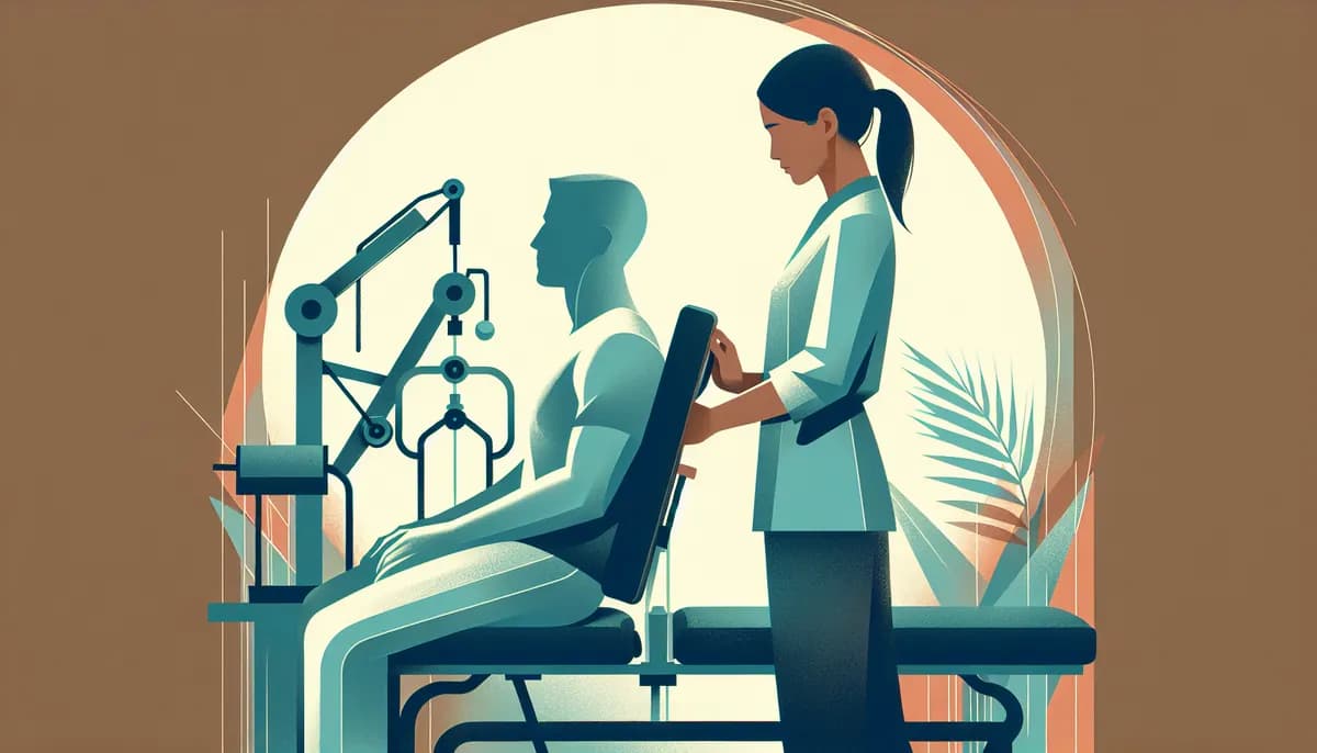 Illustration showing complex patient needs concepts for physical therapy clinic businesses — visual guide to booking the next visit before the client leaves