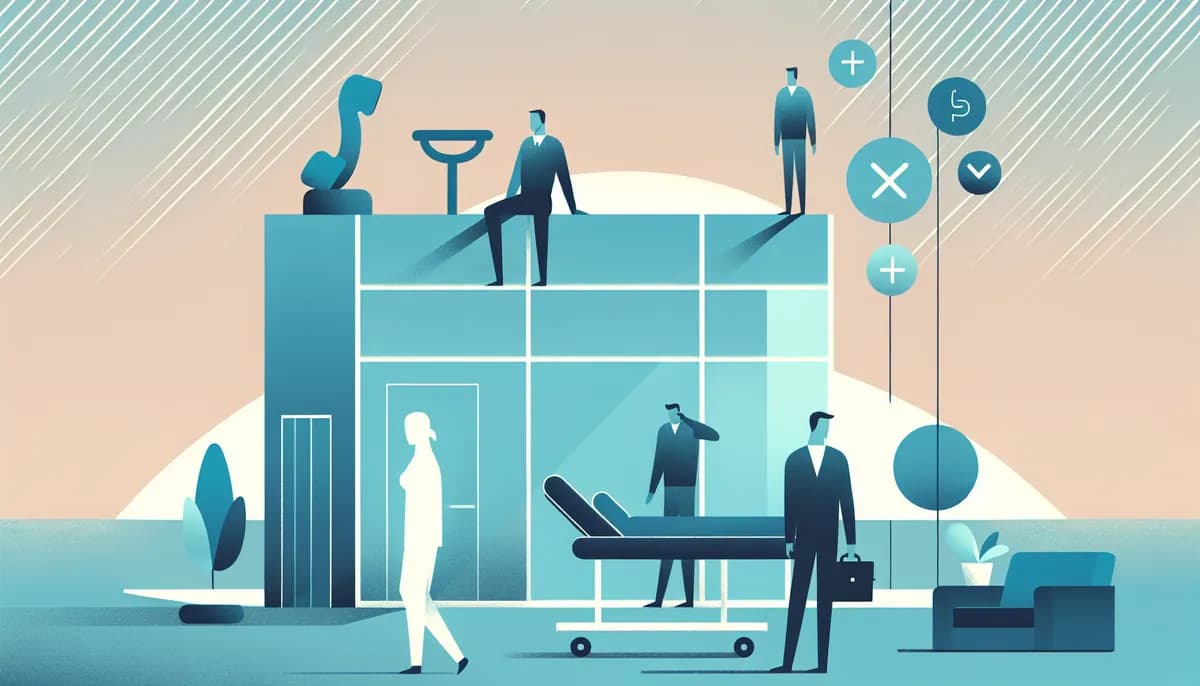 Illustration showing physical therapy clinic phone cancellations concepts for physical therapy clinic businesses — visual guide to booking discovery calls and initial meetings