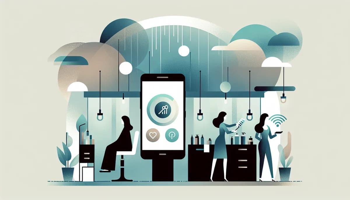 Illustration showing phone automation for hair salons concepts for hair salon businesses — visual guide to phone automation for hair salons