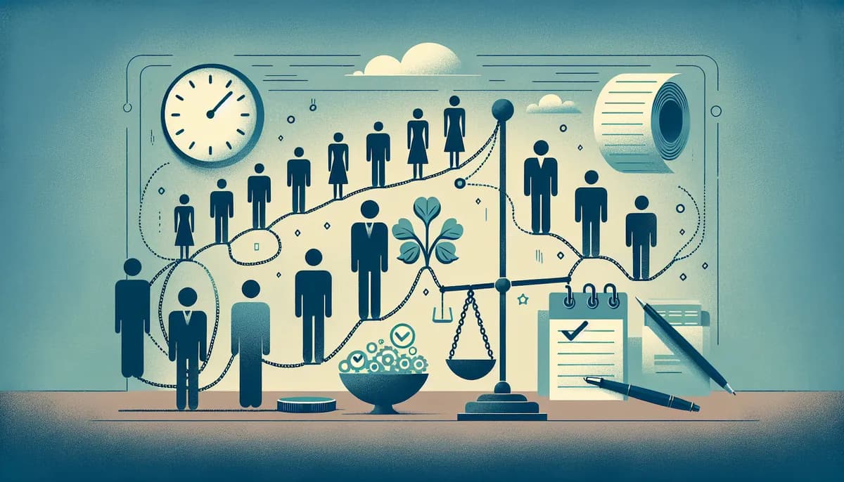 Illustration showing law firm waitlist management concepts for law firm businesses — visual guide to booking the next visit before the client leaves