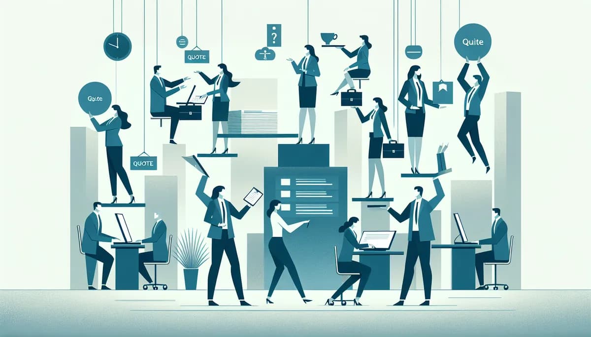 Illustration showing physical therapy clinic quote management concepts for physical therapy clinic businesses — visual guide to managing estimate inquiries efficiently