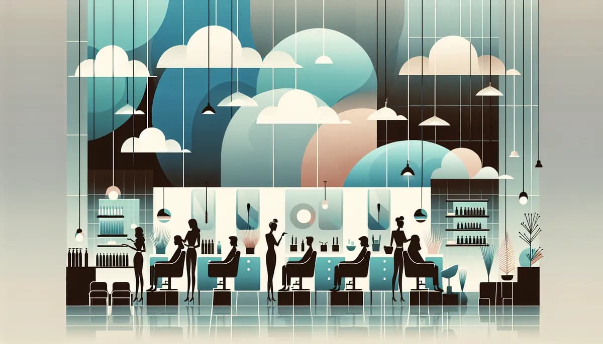 Illustration showing reduce no-shows hair salon concepts for hair salon businesses — visual guide to strategies to minimize missed appointments and cancellations