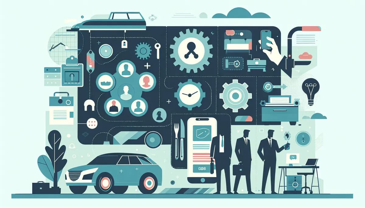 Illustration showing future phone communication auto repair concepts for auto repair shop businesses — visual guide to step-by-step transition to automated phone handling