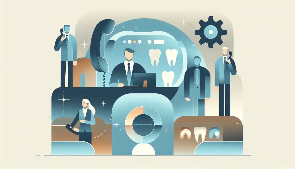 Illustration showing consistent dental phone service concepts for dental practice businesses — visual guide to delivering the same quality regardless of who answers