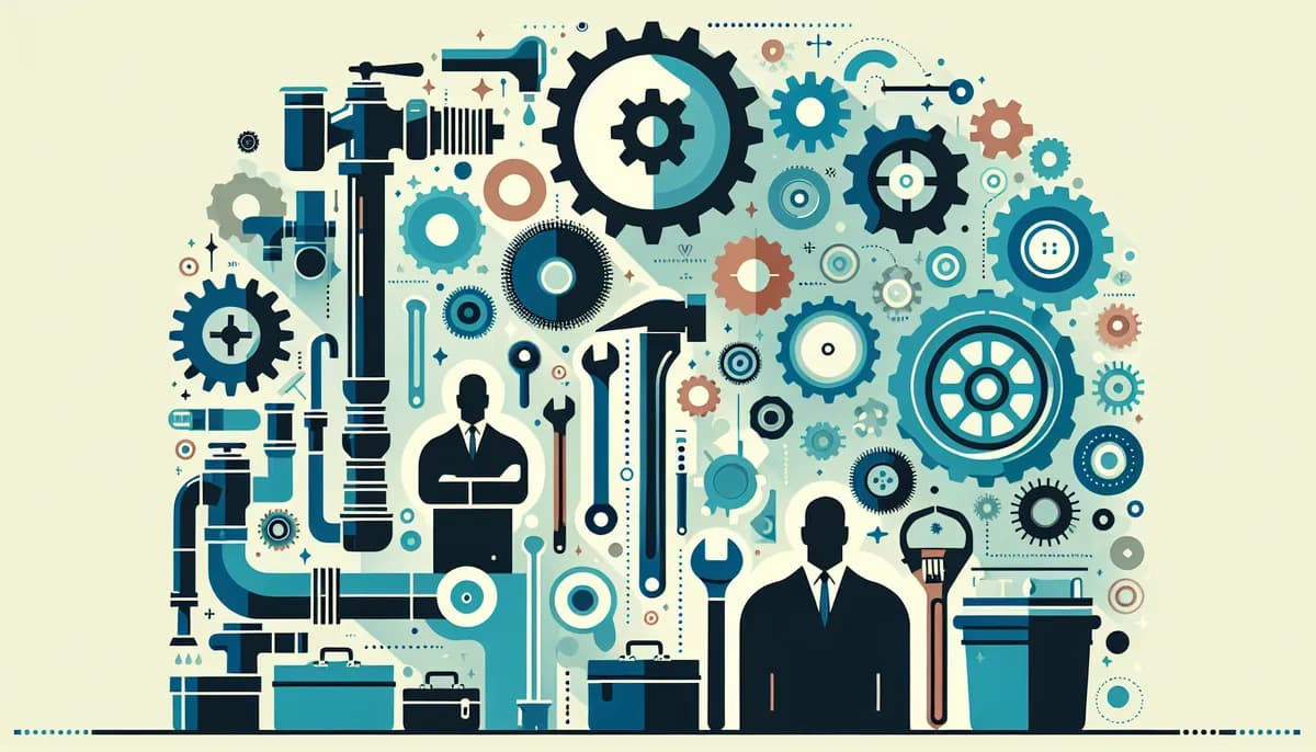 Illustration showing scaling plumbing companies concepts for plumbing company businesses — visual guide to scaling plumbing companies