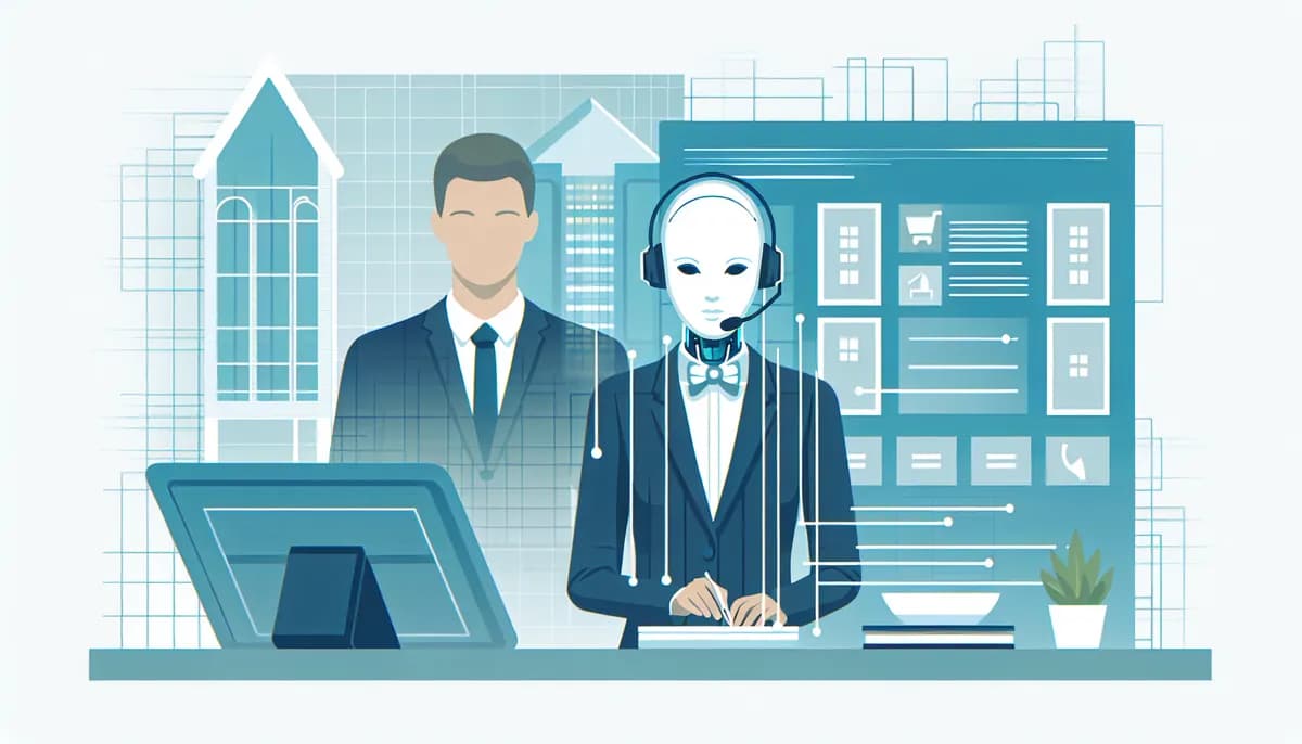 Illustration showing ai receptionist real estate guide concepts for real estate agency businesses — visual guide to ai receptionist real estate guide