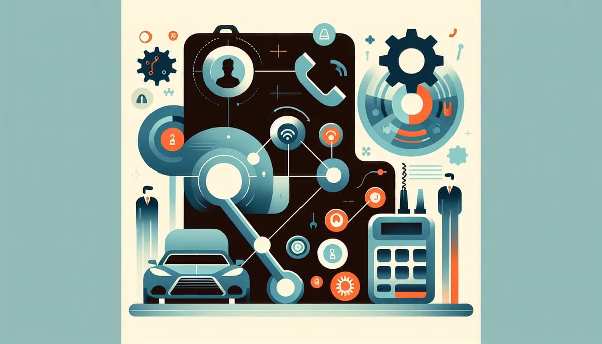 Illustration showing auto repair call analytics concepts for auto repair shop businesses — visual guide to using data to understand caller behavior and improve