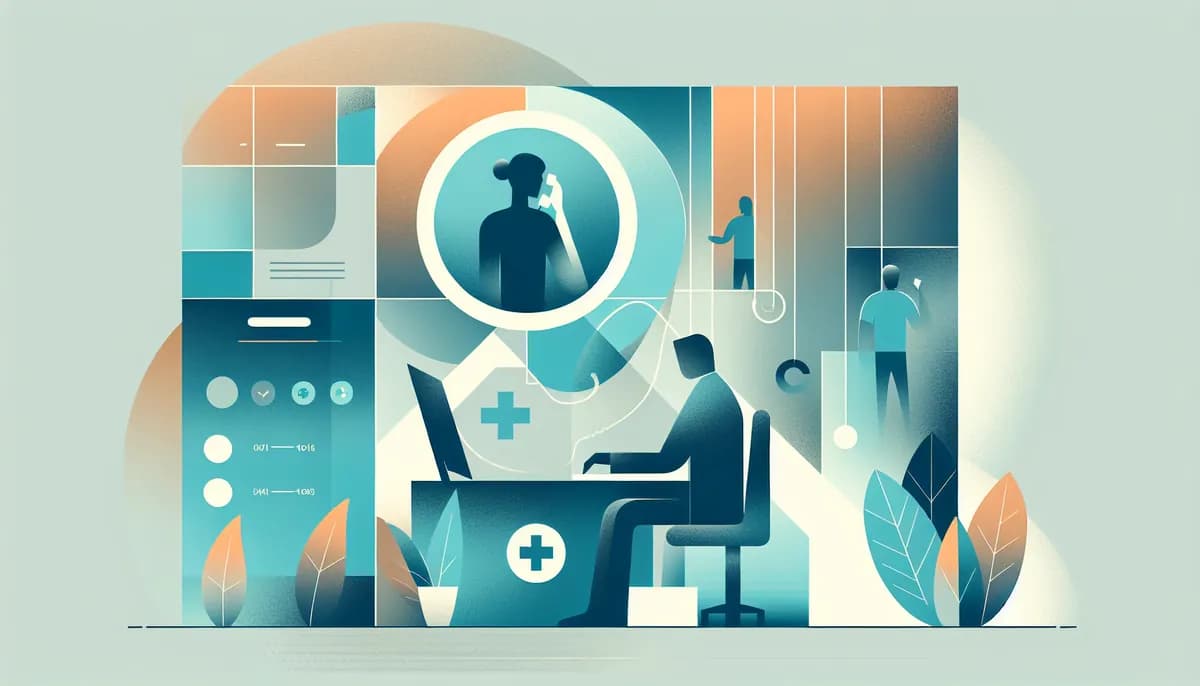 Illustration showing therapy client onboarding phone concepts for physical therapy clinic businesses — visual guide to using phone interactions to build loyalty