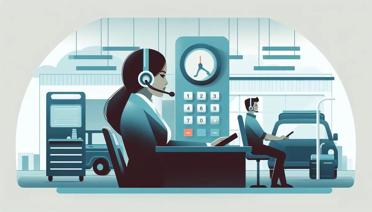 Illustration showing auto repair answering services concepts for auto repair shop businesses — visual guide to why voicemail fails and what works better