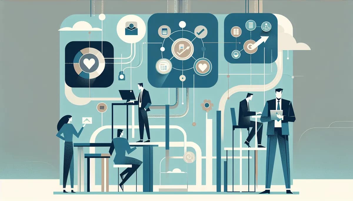 Illustration showing med spa crm phone integration concepts for med spa businesses — visual guide to combining human staff with ai for best results