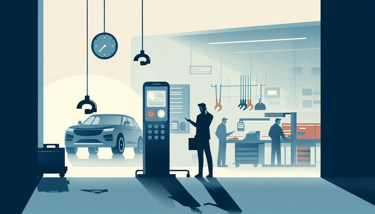 Illustration showing auto repair shop lost calls concepts for auto repair shop businesses — visual guide to calculating and recapturing lost appointment revenue