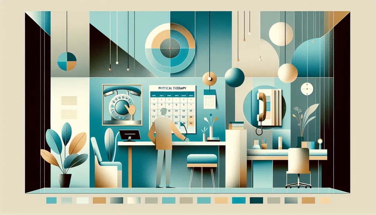 Illustration showing after-hours phone management concepts for physical therapy clinic businesses — visual guide to proactive outreach to reduce no-shows