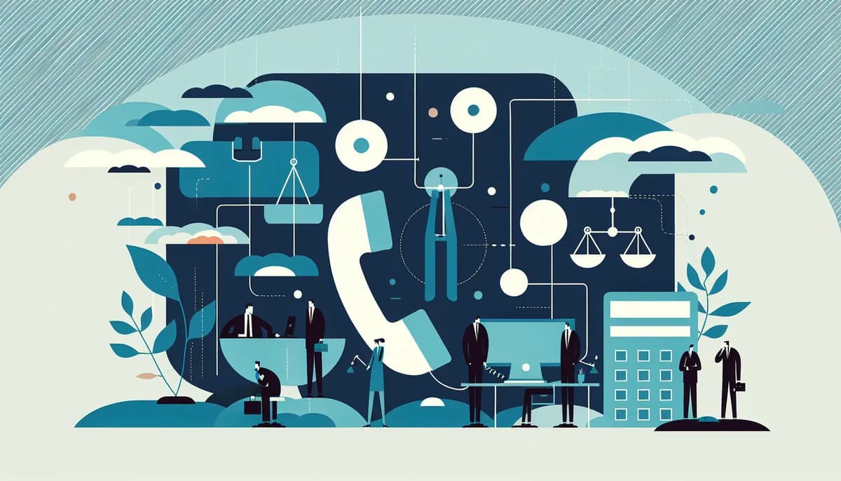 Illustration showing law firm phone quotes concepts for law firm businesses — visual guide to educating callers about offerings over the phone