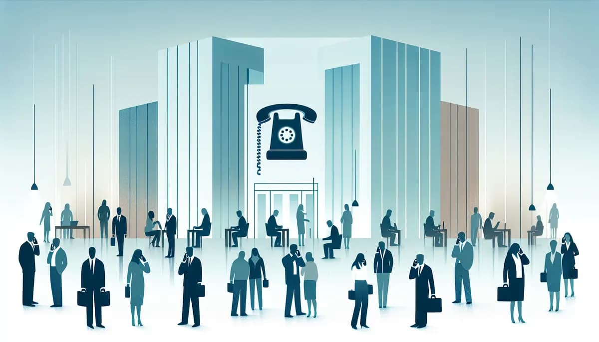 Illustration showing law firm phone communication concepts for law firm businesses — visual guide to turning more inquiries into booked appointments