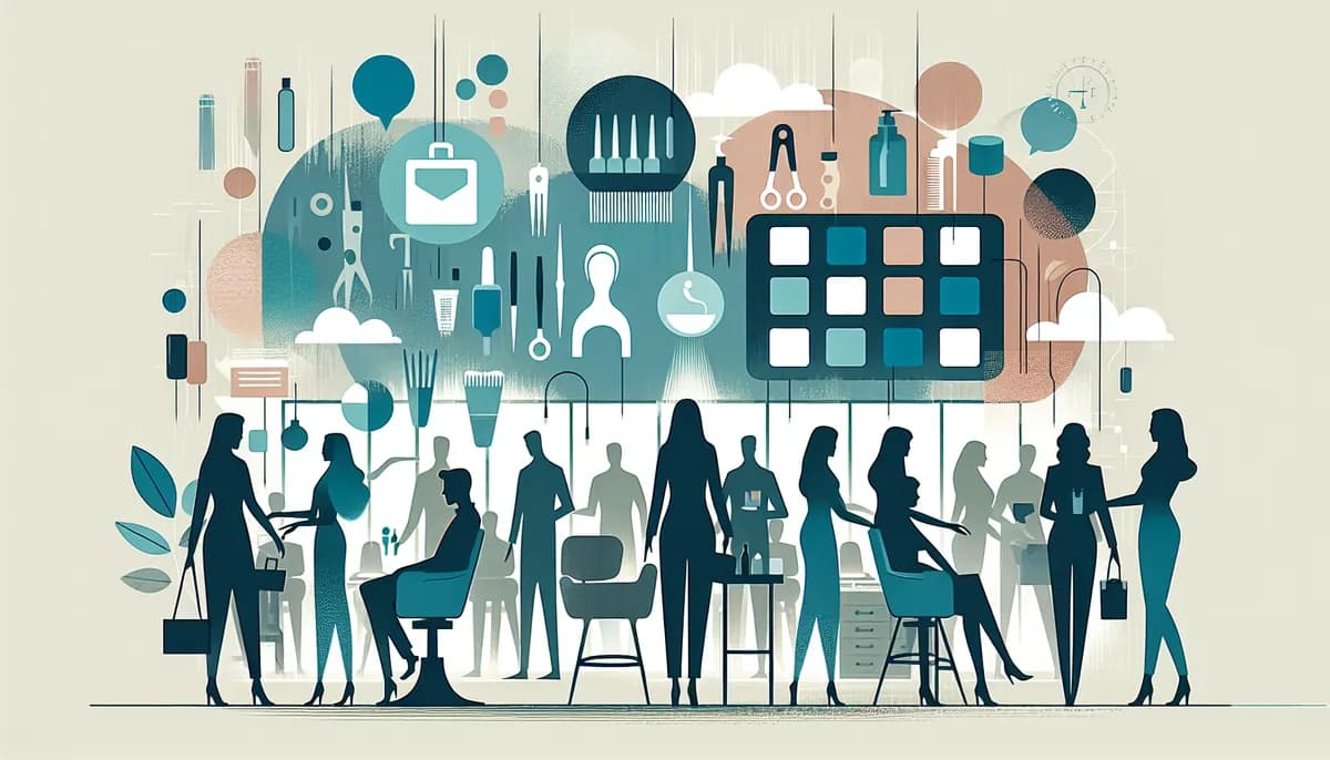 Illustration showing accessible salon booking systems concepts for hair salon businesses — visual guide to making callers feel valued and remembered